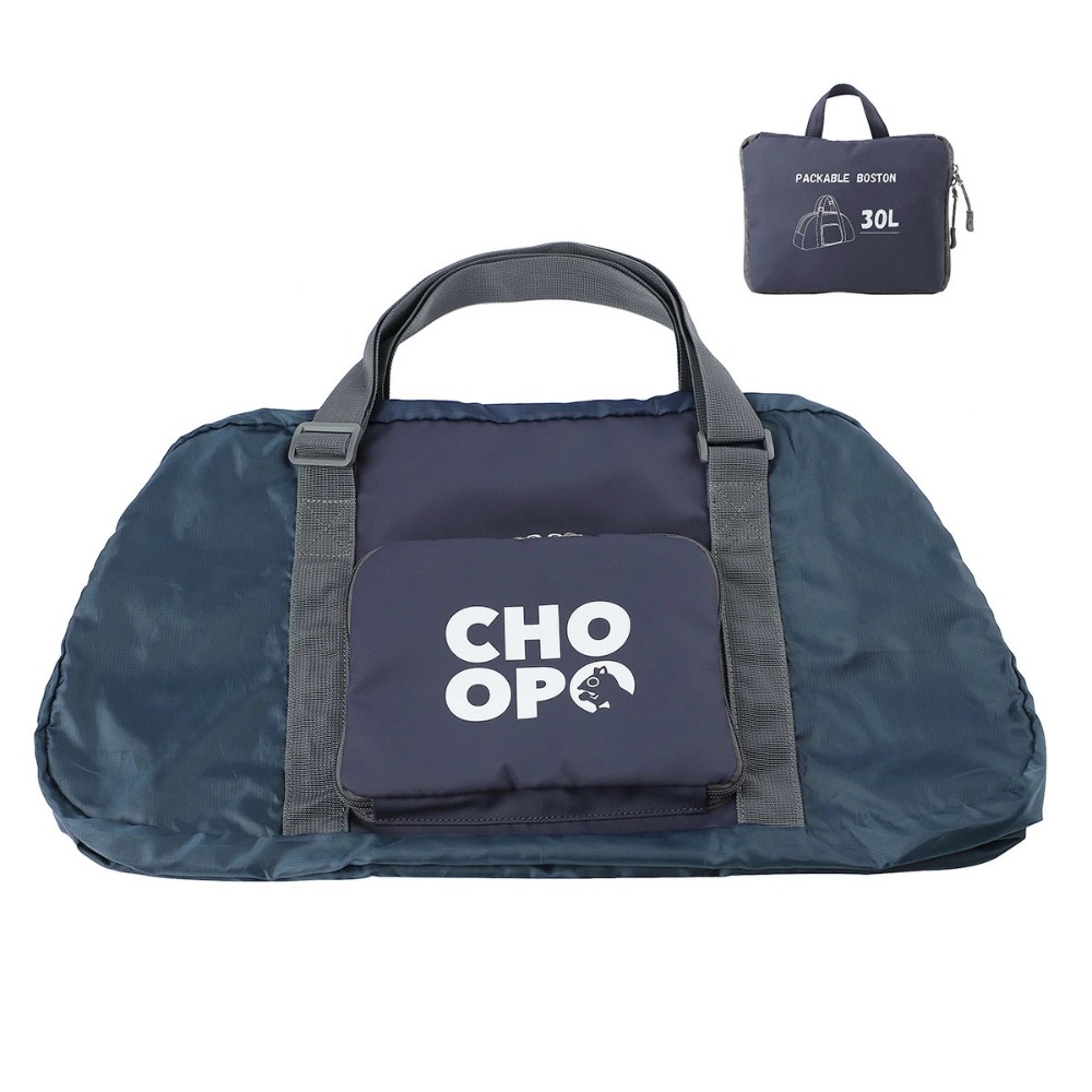 【日本 CHOOP】30L 可摺疊波士頓包 ｜ 可調式長提把＋行李箱套管 ｜ 防潑水輕量 260g ｜ 健身旅行通用-規格圖9