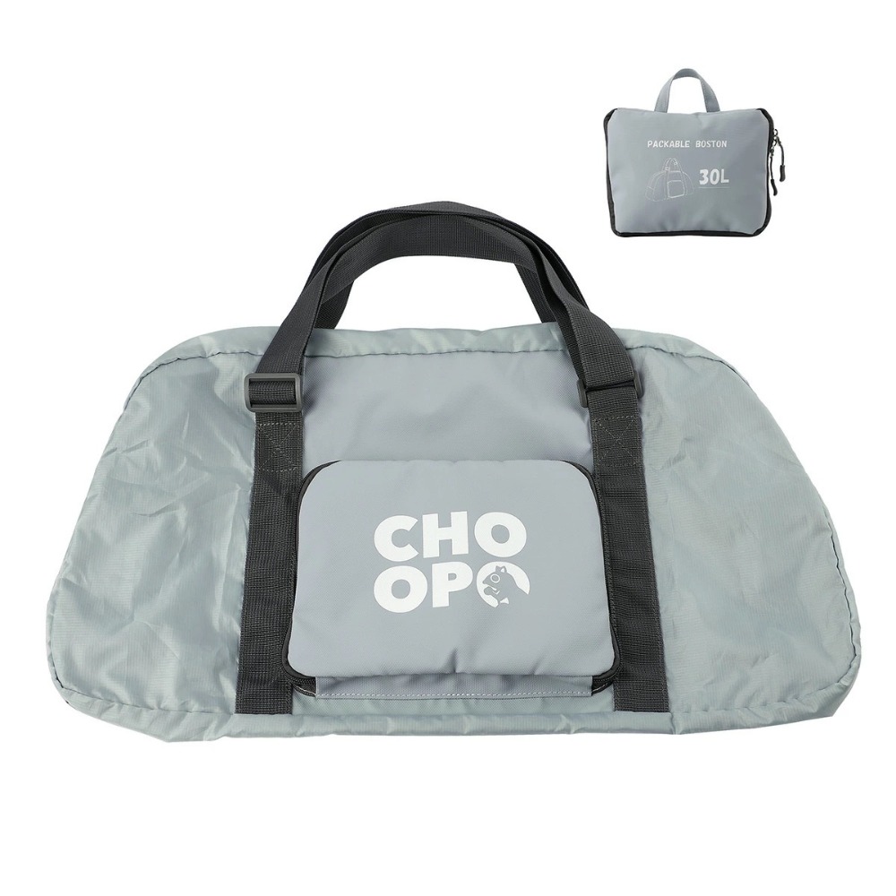 【日本 CHOOP】30L 可摺疊波士頓包 ｜ 可調式長提把＋行李箱套管 ｜ 防潑水輕量 260g ｜ 健身旅行通用-規格圖9