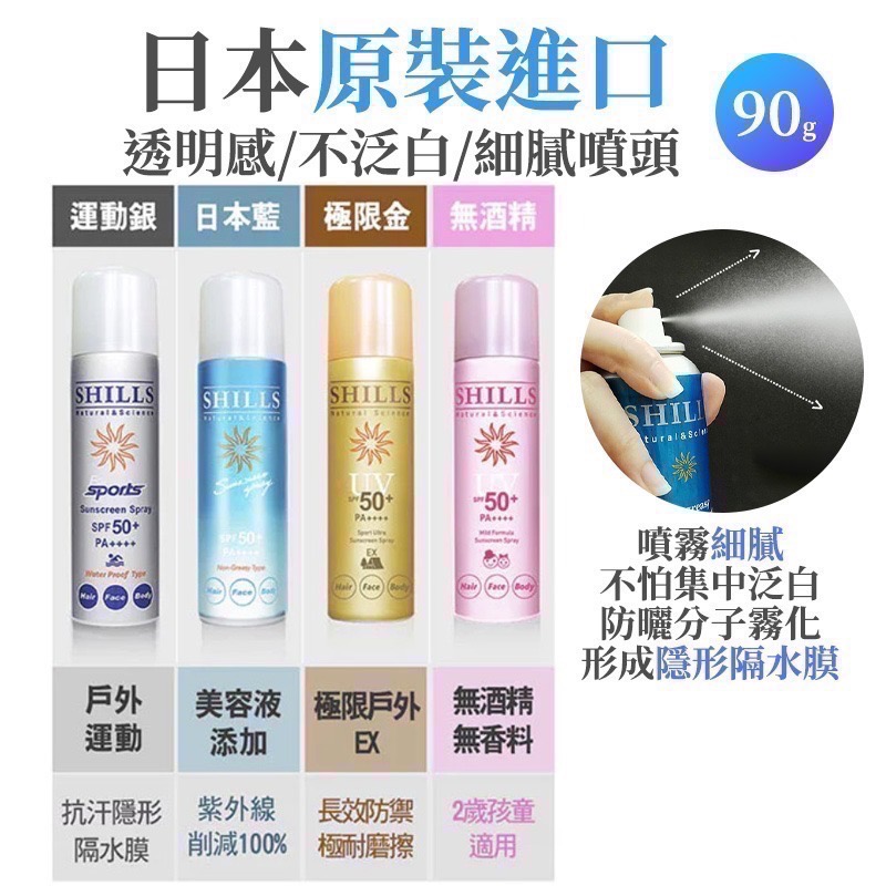 [免運 買一送一防曬袖套] 防曬 防曬乳 防曬噴霧 臉部防曬 身體防曬 防晒 舒兒絲 shills-細節圖7