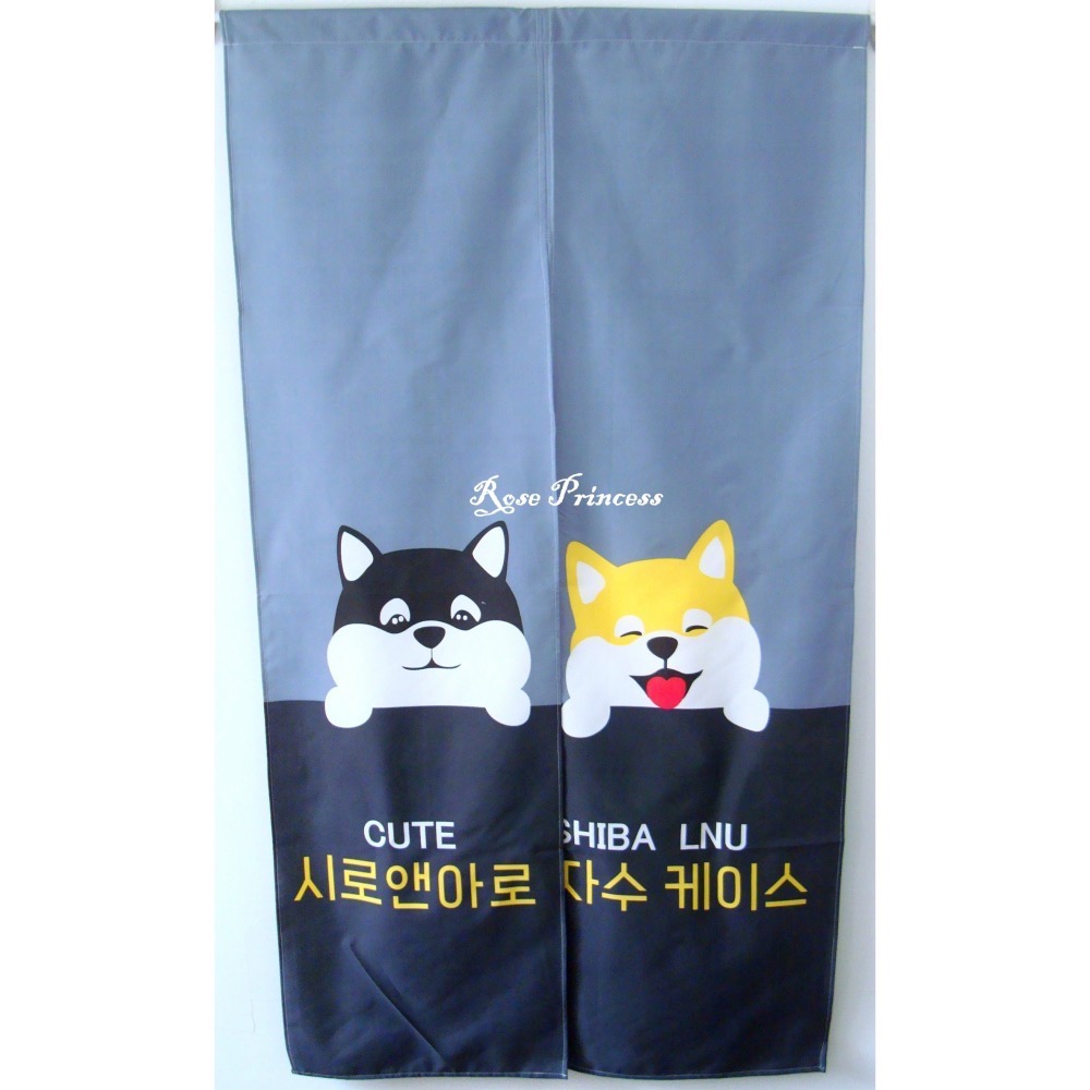 《多花色可選》銅板價可愛動物門簾-寬80*長145公分 穿桿適用~玫瑰小公主家飾館~-細節圖2