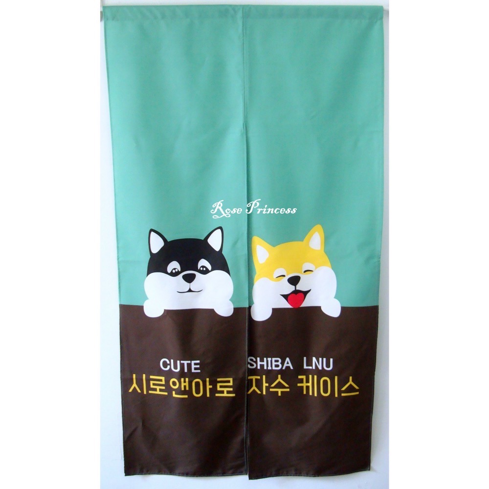 《多花色可選》銅板價可愛動物門簾-寬80*長145公分 穿桿適用~玫瑰小公主家飾館~-細節圖5