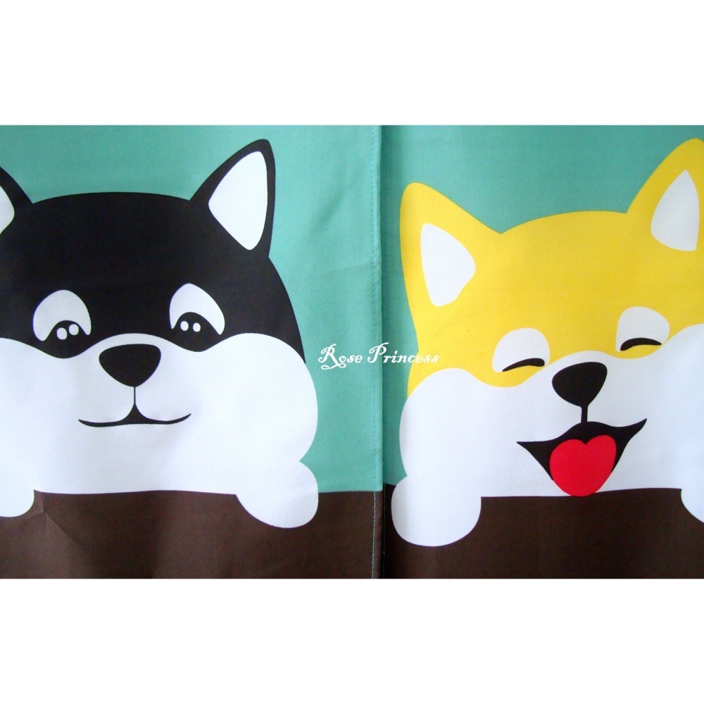 《多花色可選》銅板價可愛動物門簾-寬80*長145公分 穿桿適用~玫瑰小公主家飾館~-細節圖7