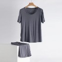 ​莫代爾比特棉短袖T恤女夏季新款圓領打底衫薄款內搭寬鬆休閒上衣-規格圖9
