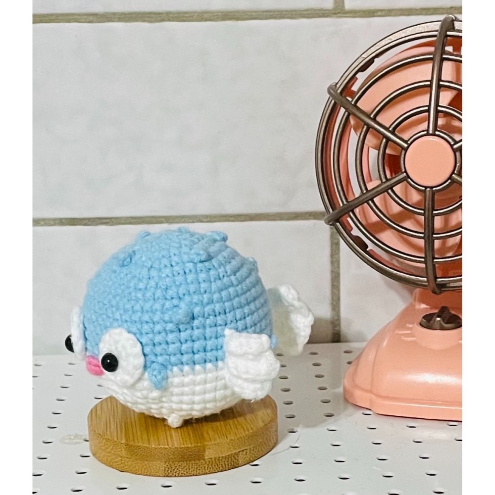 卡圓巴拉 毛線手工編織 小河豚 刺菇 圓嘟嘟河豚 河豚小擺飾-細節圖2