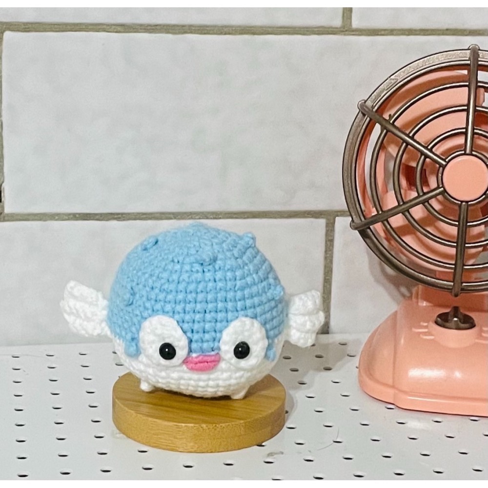 卡圓巴拉 毛線手工編織 小河豚 刺菇 圓嘟嘟河豚 河豚小擺飾-細節圖3