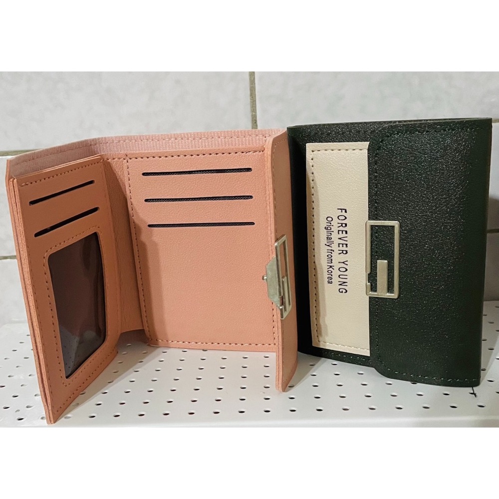 卡圓巴拉 韓式短夾 皮夾 三折皮夾 錢包-細節圖2