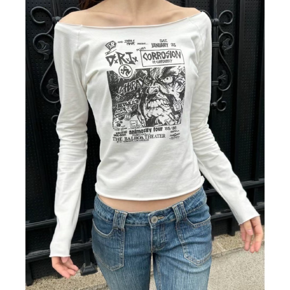 現貨⊹多色｜基礎純棉捲邊平口長袖 🤍 Bonnie Top-規格圖8