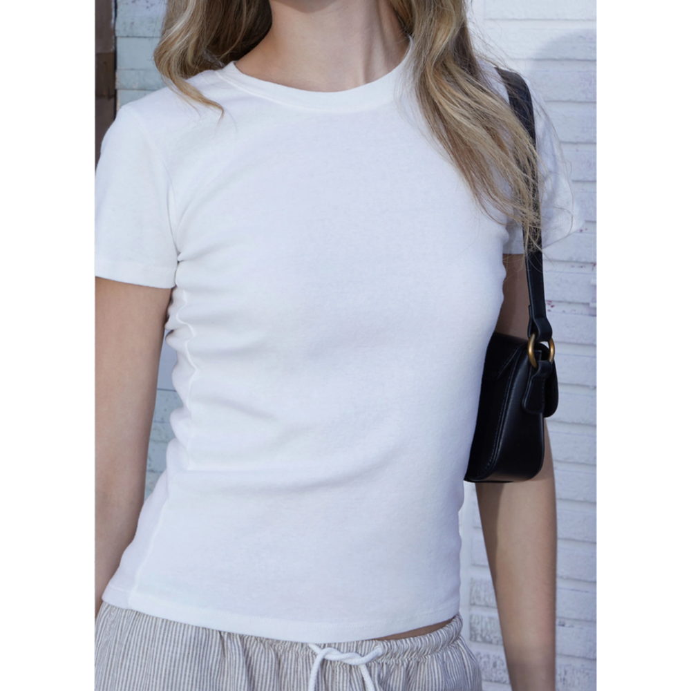 現貨⊹歐美基礎純棉圓領短袖 🎧 Emma Top-細節圖2