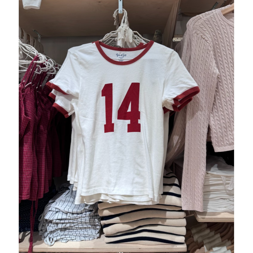 現貨⊹美式14圓領純棉短袖 ⚽️ Chloe 14 Top-細節圖4