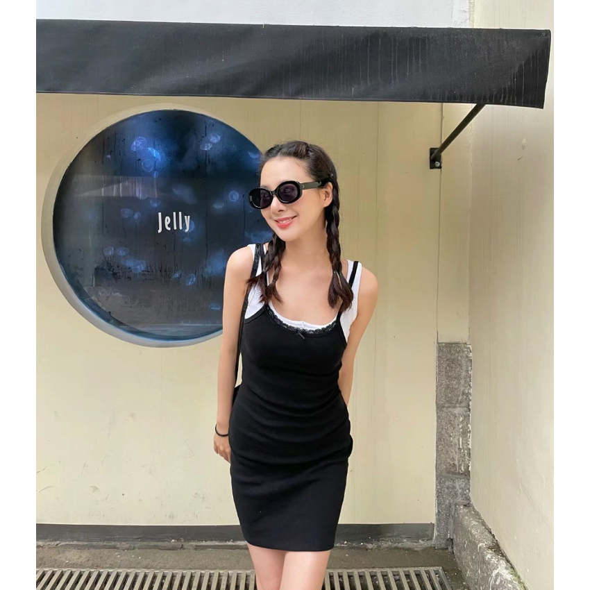 稀有現貨⊹經典細肩蕾絲小黑裙 🖤-細節圖5