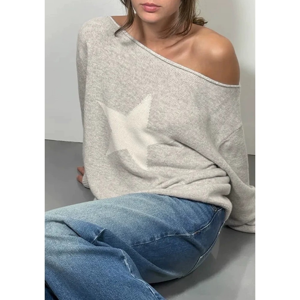 (sale) subdued ⋆ 多款斜肩針織衫 Boat Neckline Sweater-規格圖4