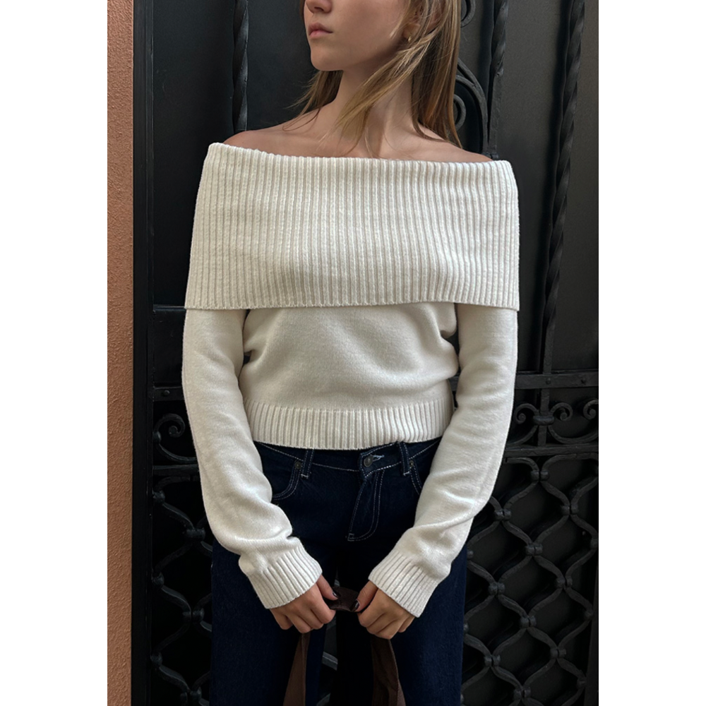 (sale) subdued ⋆ 多色 Off Shoulder Sweater-規格圖2