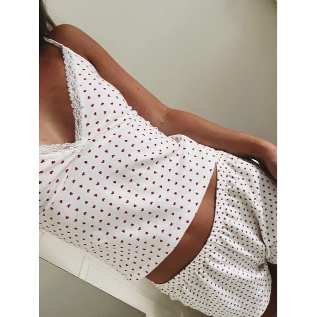 現貨⊹很多小愛心純棉居家短褲 🍒 Emery Hearts Shorts-細節圖3