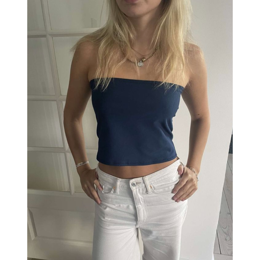 現貨⊹多色｜經典平口抹胸背心 🎧 Amelia Crop Top-細節圖2