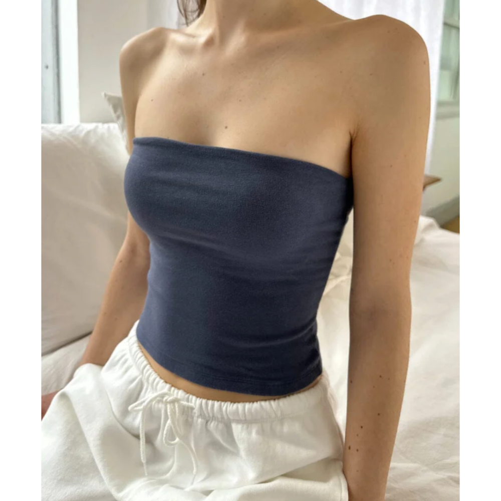 現貨⊹多色｜經典平口抹胸背心 🎧 Amelia Crop Top-規格圖3