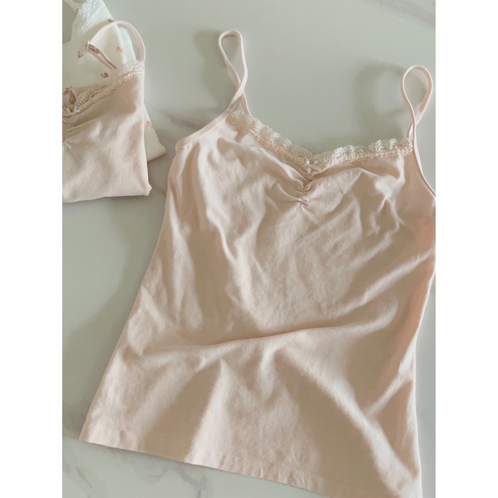 現貨⊹義大利製絕美淺粉蕾絲背心 🌷 Archie Tank-細節圖2