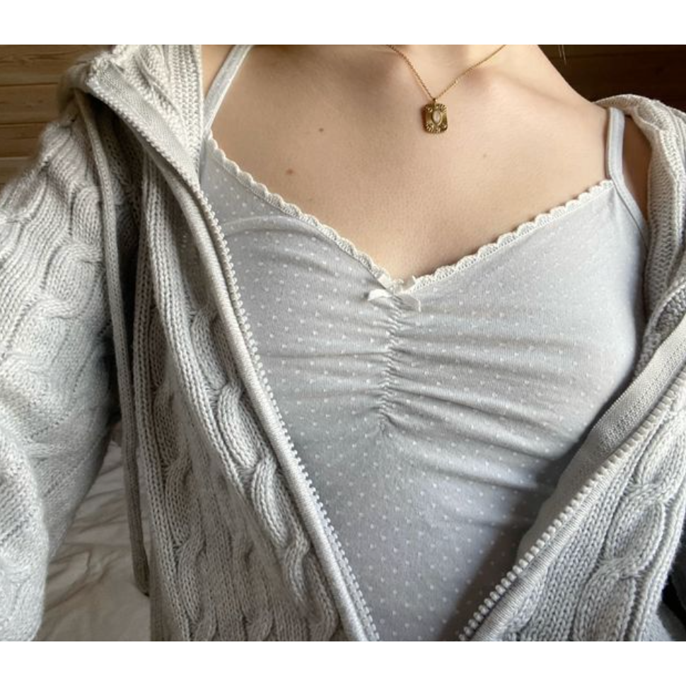 現貨⊹淺藍波點蝴蝶結背心 ☁️-細節圖2