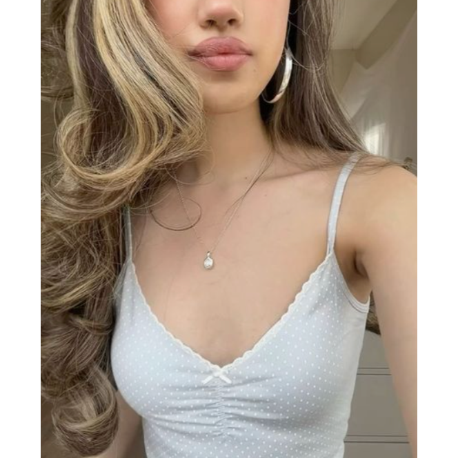 現貨⊹淺藍波點蝴蝶結背心 ☁️-細節圖3