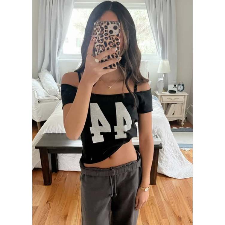 現貨⊹｜黑色44一字領短袖 🤍 Bonnie Top-細節圖3