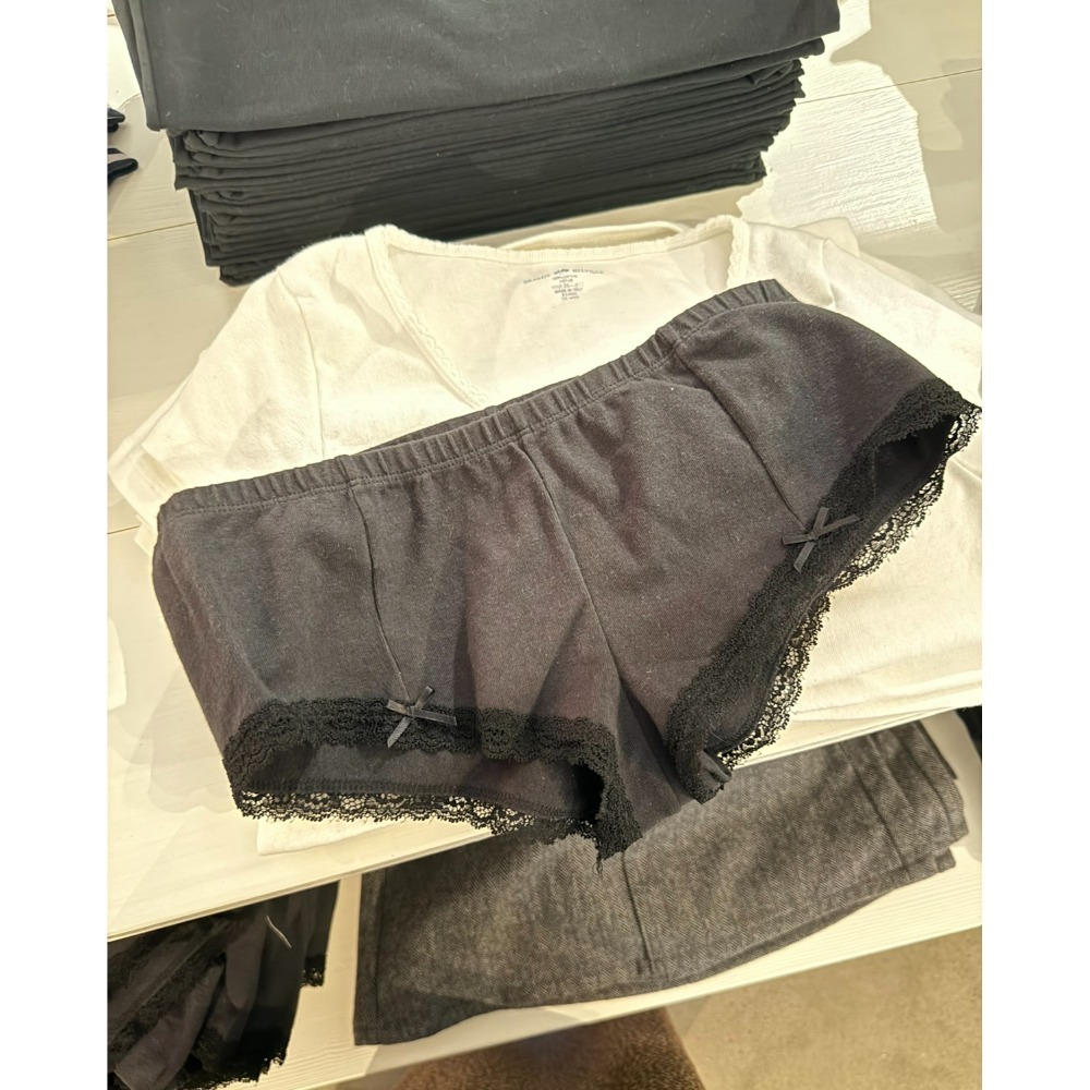 黑色蝴蝶結居家短褲