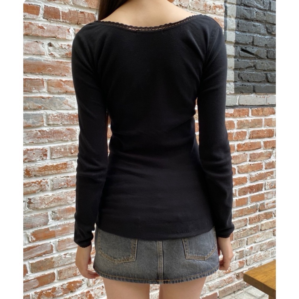 Tania V-Neck Lace Top-細節圖2