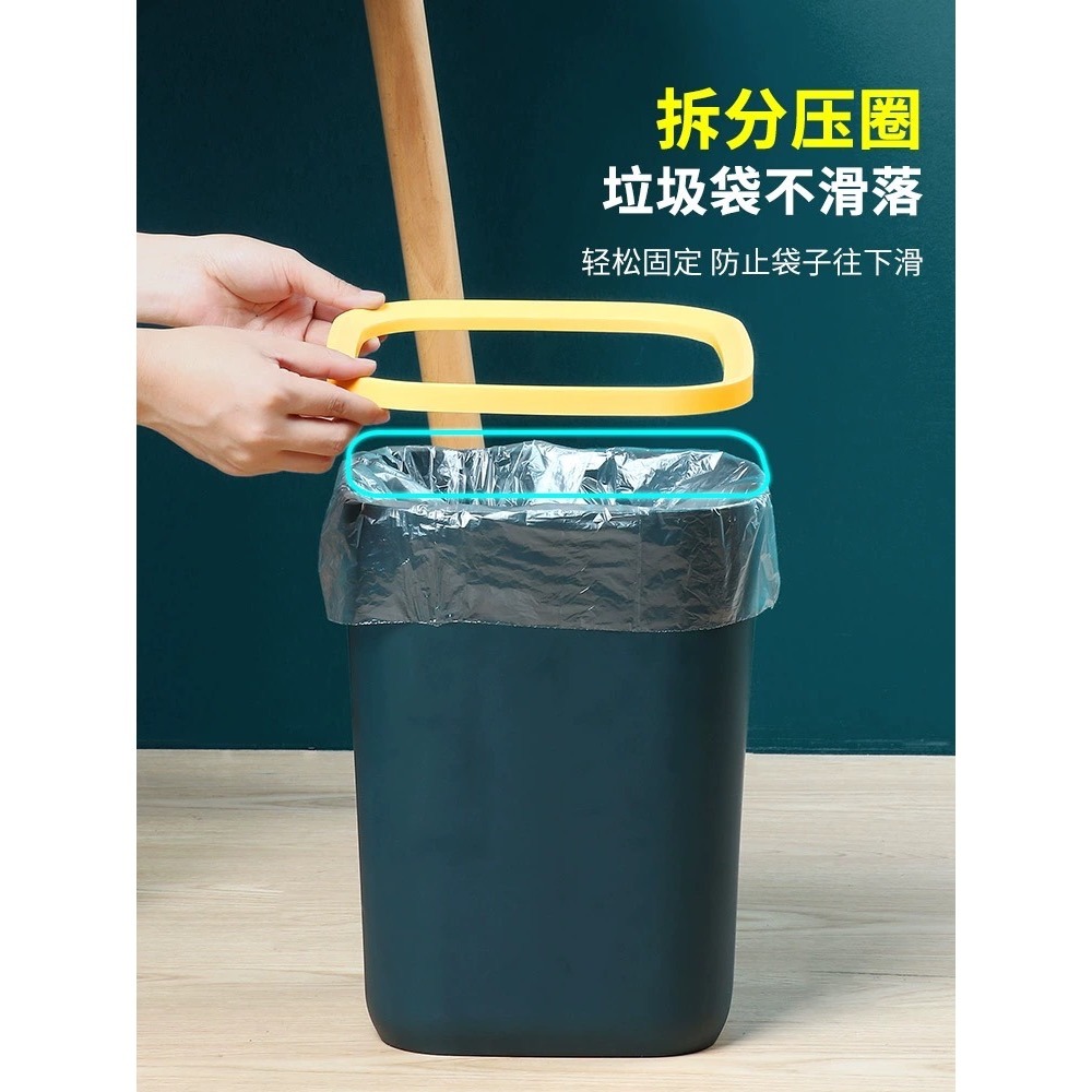 【十八啦🎲商城-台灣現貨】網紅同款2024新款辦公室廁所衛生間衛生桶垃圾桶家用客廳輕奢廚房專用方形-細節圖7