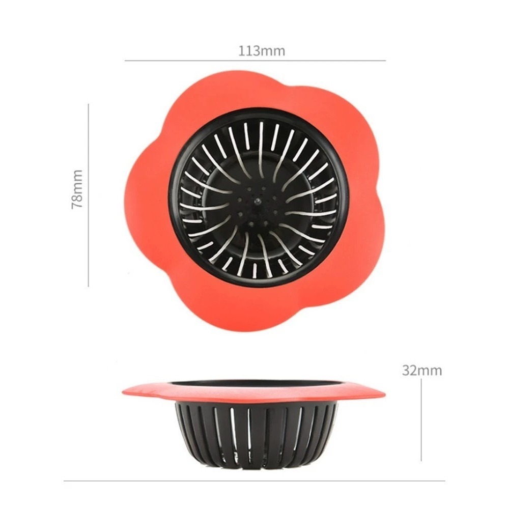 【十八啦🎲商城-台灣現貨】花形水槽過濾器 排水孔過濾器 花形地漏 水槽濾網 流理臺過濾器 菜渣收集器 地漏 過濾-細節圖2