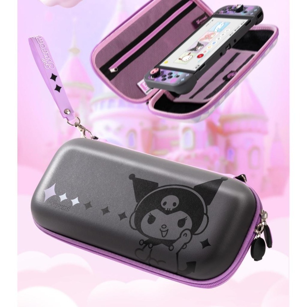 NS 正版 三麗鷗 庫洛米 主機收納包 類比套 大耳狗 卡匣收納盒 美樂蒂-細節圖4