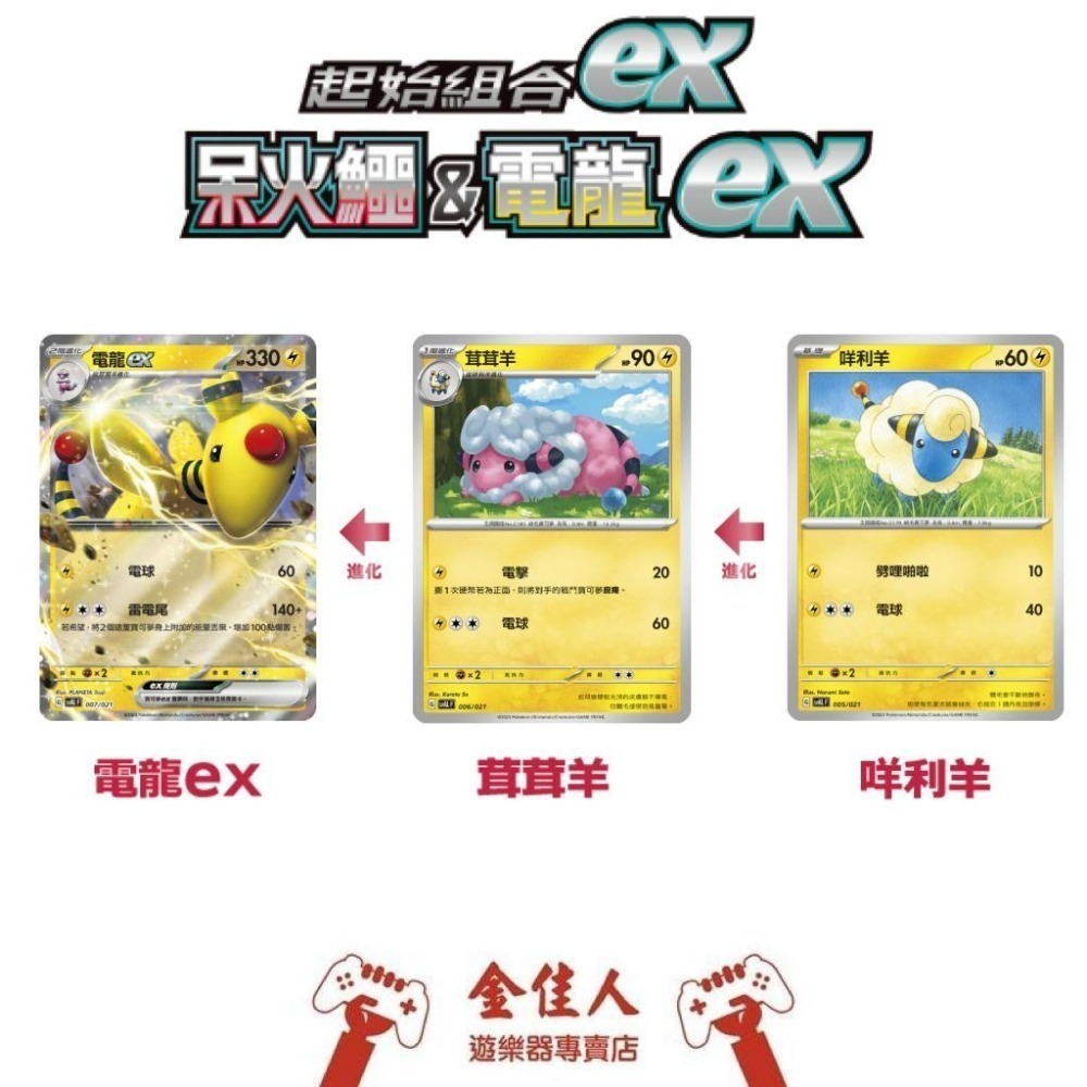 寶可夢卡牌 正版 朱&紫 起始組合ex 呆火鱷&電龍 ex-細節圖3