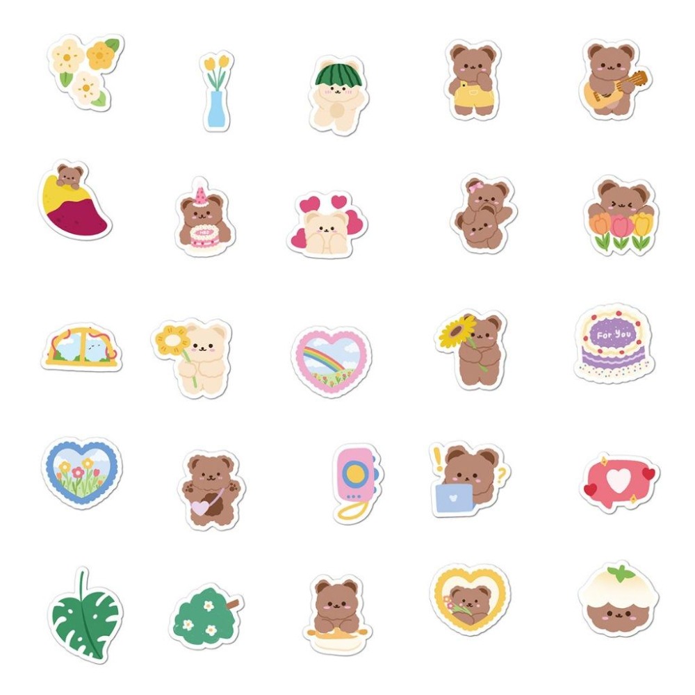 快樂小熊 貼紙 手帳貼紙 防水貼紙 行李箱貼紙-細節圖6