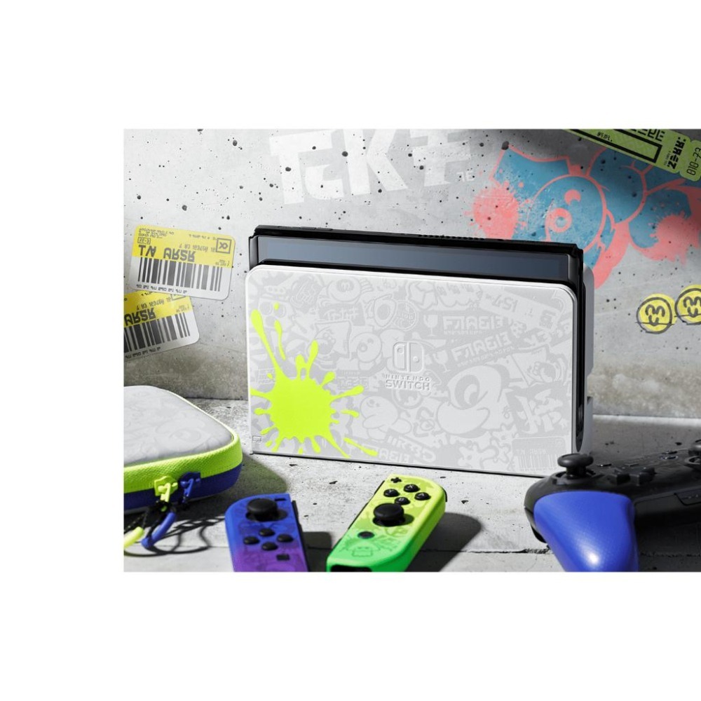 佳里金佳人｜任天堂 Switch 主機 OLED 漆彈大作戰 主機-細節圖2