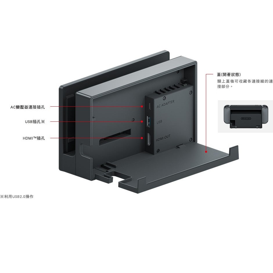 佳里金佳人｜現貨 NS 二手 底座 電力加強版 Joy-Con 握把 充電器-細節圖5