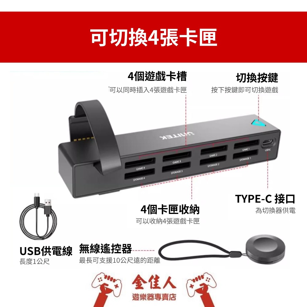 4張卡匣切換