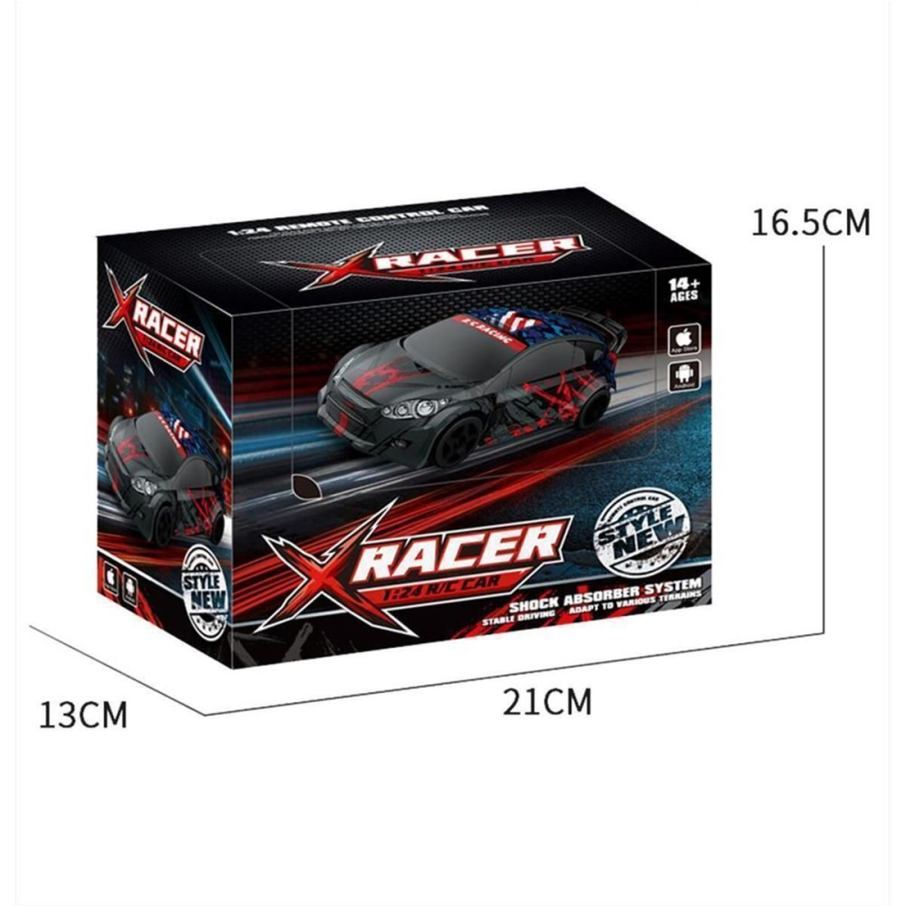 佳里金佳人｜《火速出貨》 1:24 XRACER 高速遙控車 附贈兩顆三菱AA電池-細節圖5