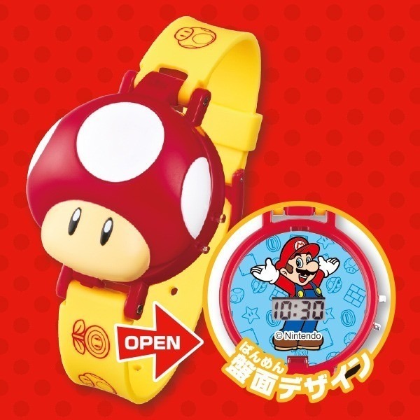 佳里金佳人｜   正版 超級瑪利歐道具造型電子錶 扭蛋 電子錶 手錶 可換電池 全6種 T-ARTS-細節圖3