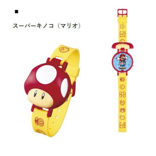 正版 超級瑪利歐道具造型電子錶 扭蛋 電子錶 手錶 可換電池 全6種 T-ARTS-規格圖5