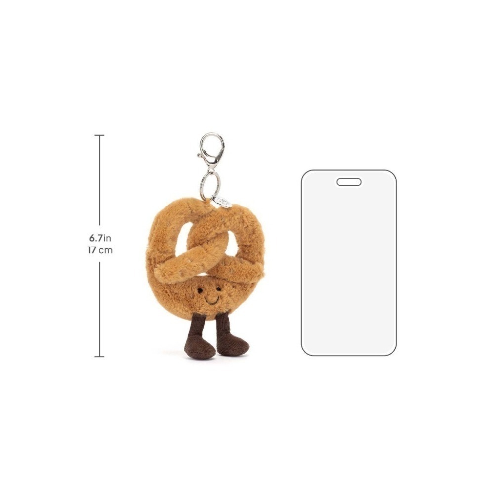 Jellycat 椒鹽脆餅 Pretzel 扭結麵包 吊飾 保證正品-細節圖2