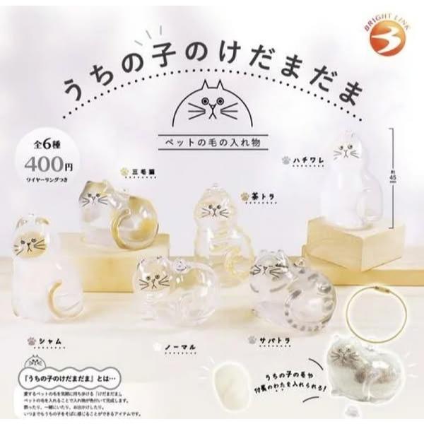 うちの子のけだまだま 毛小孩的毛球 貓毛收納罐 扭蛋 全套6款-細節圖6