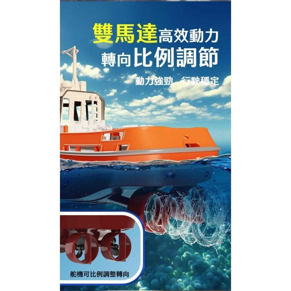 1:72 遙控船 TUGBOAT 【顏色隨機出貨】-細節圖3