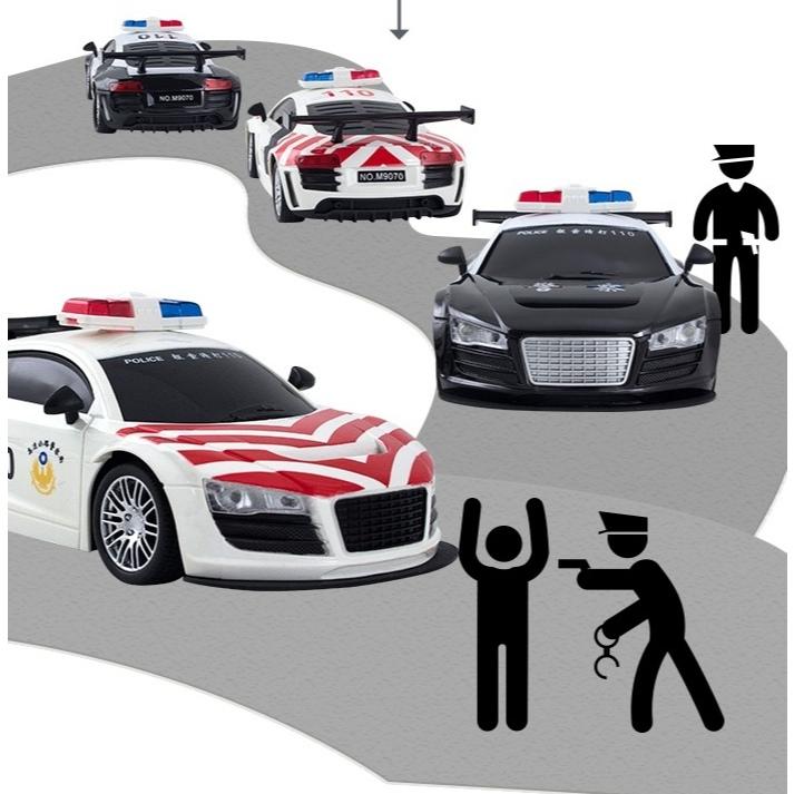 特警遙控車 黑色 四通遙控警車 遙控警車-細節圖4