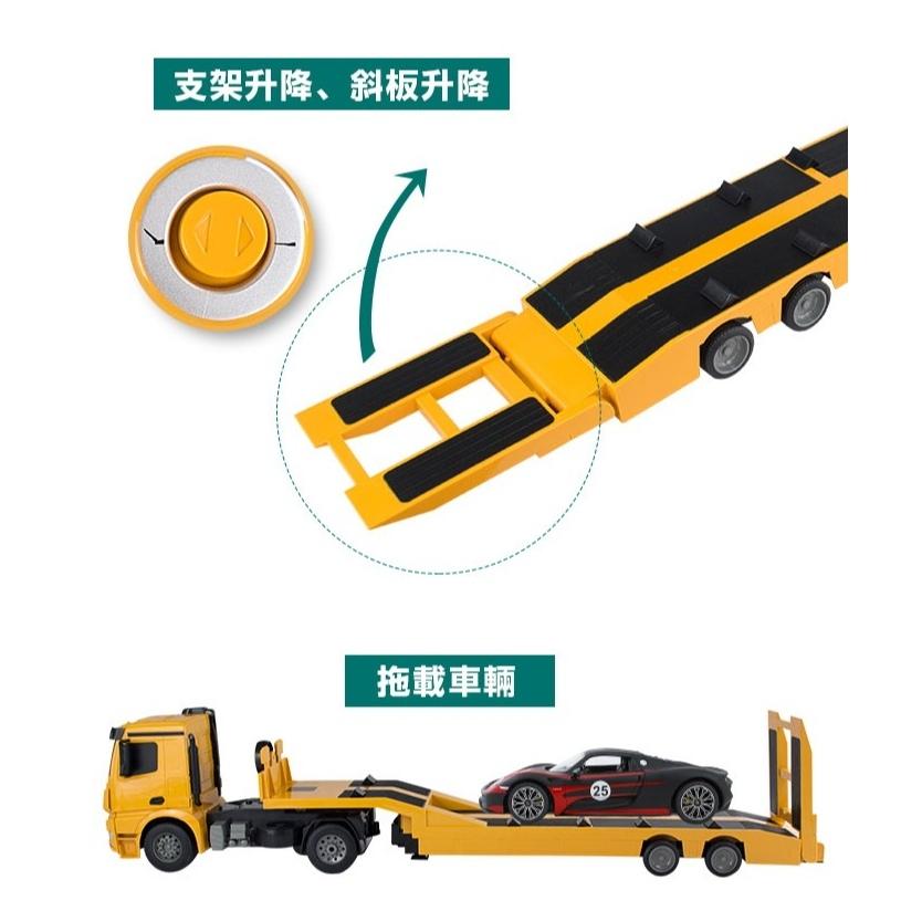 1:20 2.4G 賓士授權 遙控平板拖車-細節圖4