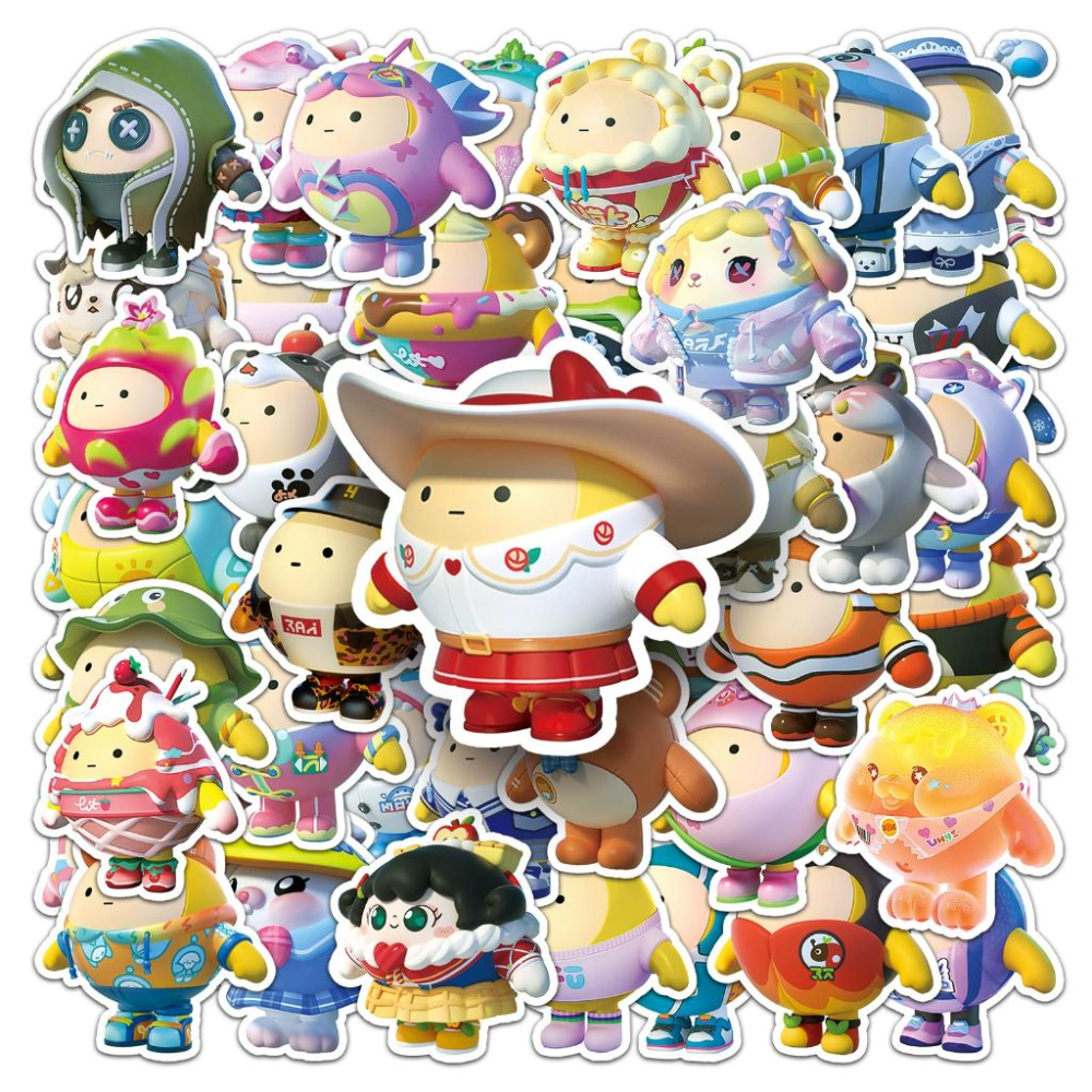 蛋仔派對 貼紙 手帳貼紙 防水貼紙 行李箱貼紙 安全帽貼紙10入-細節圖2