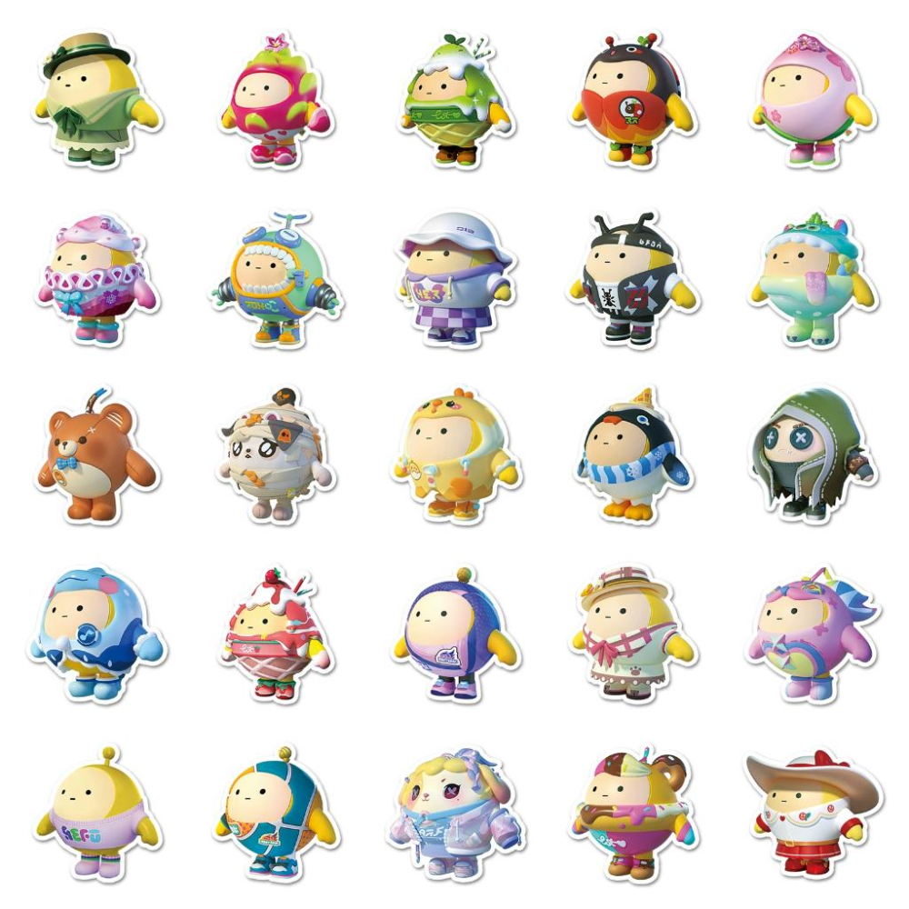 蛋仔派對 貼紙 手帳貼紙 防水貼紙 行李箱貼紙 安全帽貼紙10入-細節圖3