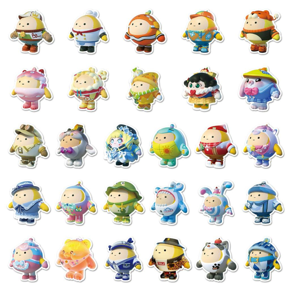 蛋仔派對 貼紙 手帳貼紙 防水貼紙 行李箱貼紙 安全帽貼紙10入-細節圖4