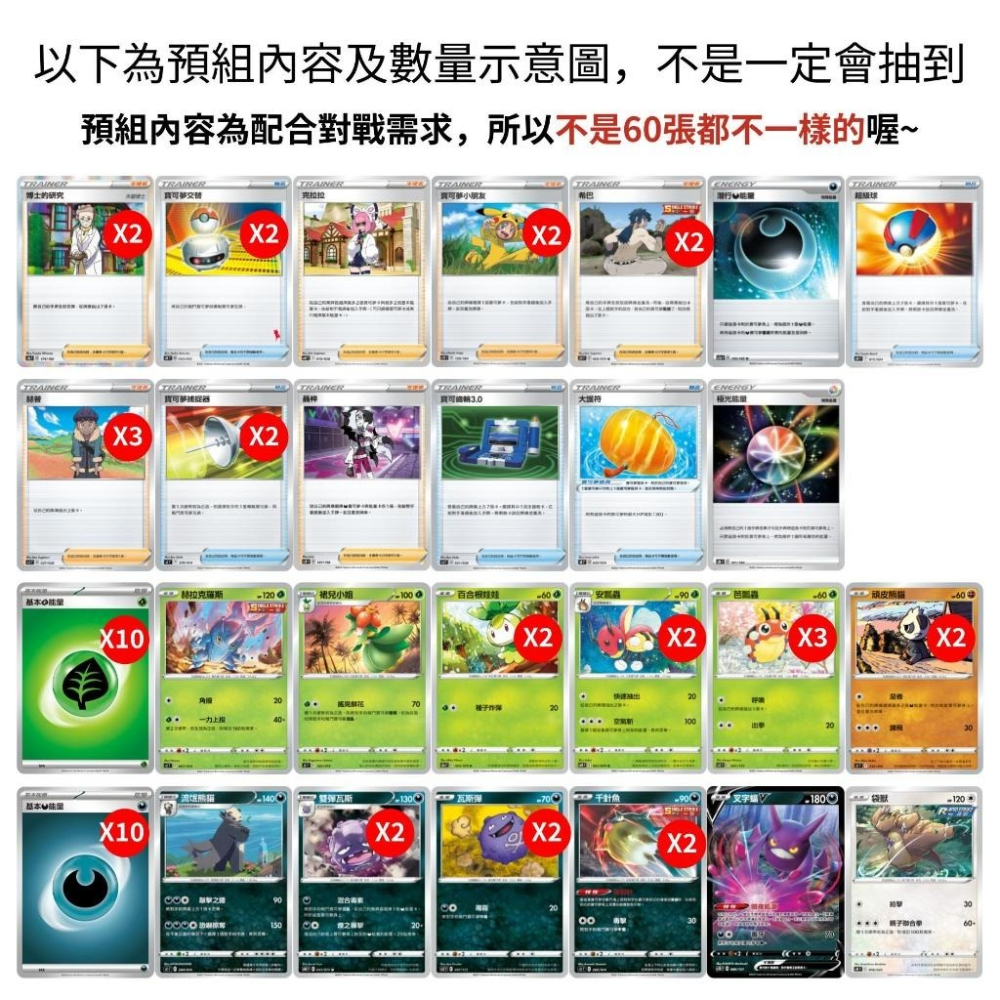 全新 繁體中文正版 寶可夢卡牌 預組 起始牌組 強大 進化 挑戰 劍盾 雙ex PTCG-細節圖2