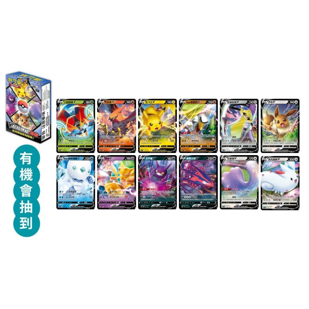 全新 繁體中文正版 寶可夢卡牌 預組 起始牌組 強大 進化 挑戰 劍盾 雙ex PTCG-規格圖9