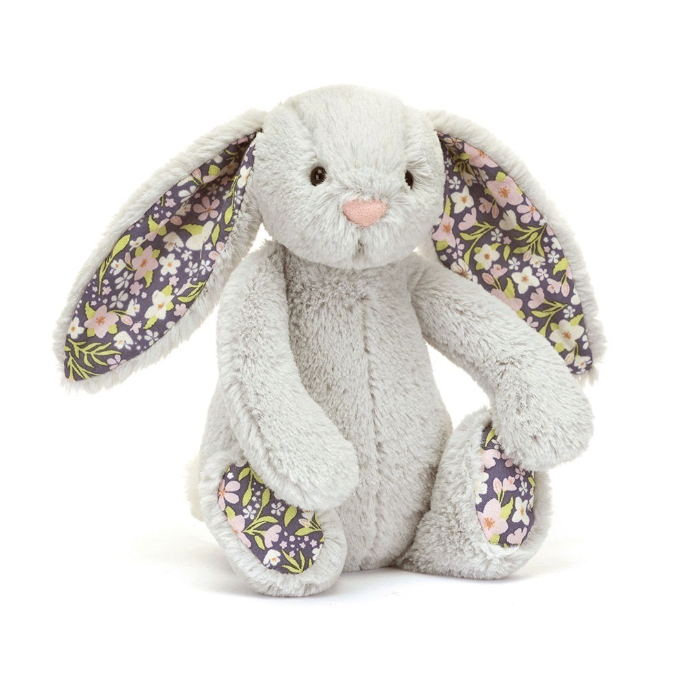 Jellycat 23公分高 碎花灰兔子 玩偶 保證正品-細節圖2