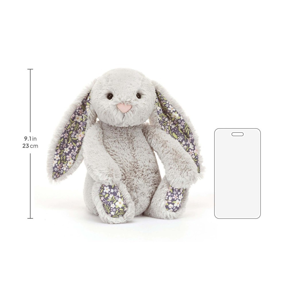 Jellycat 23公分高 碎花灰兔子 玩偶 保證正品-細節圖5