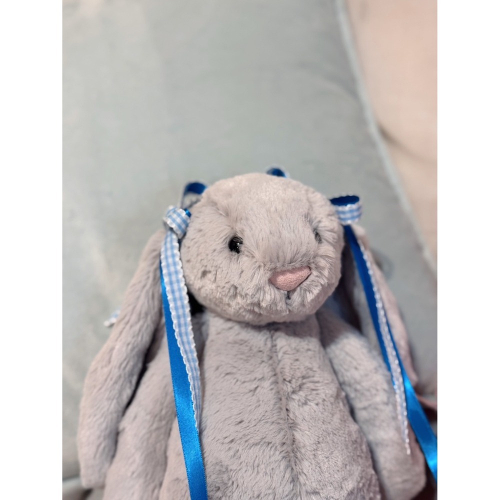 (預購)Jellycat 23公分高 銀灰色兔子 玩偶 保證正品-細節圖6
