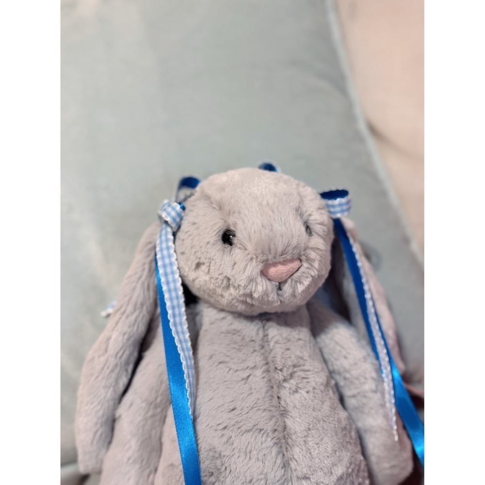 Jellycat 23公分高 淺灰色 銀灰色 兔子 玩偶 保證正品-細節圖6